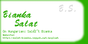 bianka salat business card